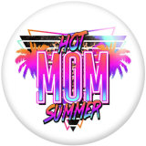 20MM pattern Mom Print  glass snaps buttons