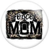 20MM pattern Mom Print  glass snaps buttons