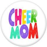 20MM pattern Mom Print  glass snaps buttons