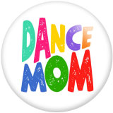 20MM pattern Mom Print  glass snaps buttons