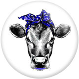 20MM pattern cows  Print  glass snaps buttons