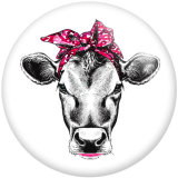 20MM pattern cows  Print  glass snaps buttons