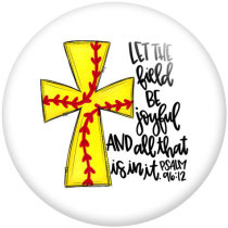20MM pattern Cross Love Print  glass snaps buttons