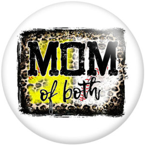 20MM pattern Mom Print  glass snaps buttons