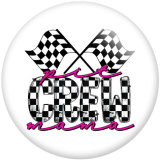 20MM pattern Mom Print  glass snaps buttons
