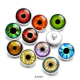 20MM  Eyes Cat Eye Eyeball Print  glass snaps buttons