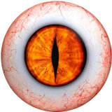 20MM  Eyes Cat Eye Eyeball Print  glass snaps buttons