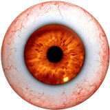 20MM  Eyes Cat Eye Eyeball Print  glass snaps buttons