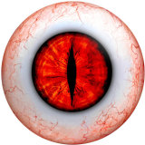 20MM  Eyes Cat Eye Eyeball Print  glass snaps buttons
