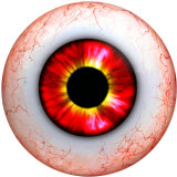 20MM  Eyes Cat Eye Eyeball Print  glass snaps buttons  Jewelry Making