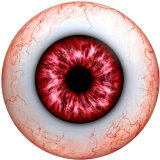 20MM  Eyes Cat Eye Eyeball Print  glass snaps buttons  Jewelry Making