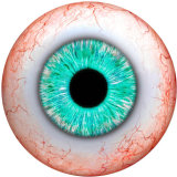 20MM  Eyes Cat Eye Eyeball Print  glass snaps buttons