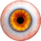 20MM  Eyes Cat Eye Eyeball Print  glass snaps buttons