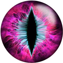 20MM  Eyes Cat Eye Eyeball Print  glass snaps buttons