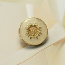 23MM Sunflower Metal Button