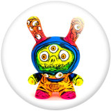 20MM Cartoon pattern Print  glass snaps buttons