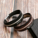 Multilayer Stainless Steel Hand Braided Bracelet