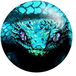 20MM pattern snake Print  glass snaps buttons  Jewelry Making