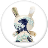 20MM Cartoon pattern Print  glass snaps buttons