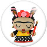 20MM Cartoon pattern Print  glass snaps buttons