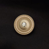 20MM metal pearl diamond button