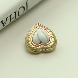 23MM Love Metal Button Turquoise
