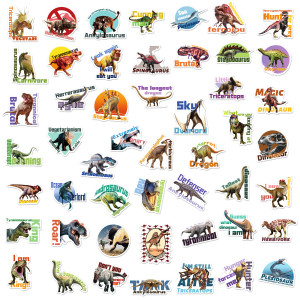 50pcs Jurassic World cartoon graffiti stickers decorative suitcase notebook waterproof detachable stickers