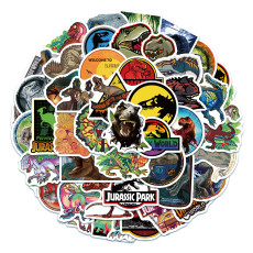 50pcs Jurassic World cartoon graffiti stickers decorative suitcase notebook waterproof detachable stickers