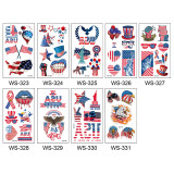 Independence Day tattoo stickers face waterproof sweat decorative props disposable temporary USA  flag stickers