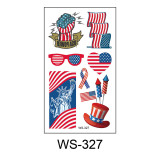 Independence Day tattoo stickers face waterproof sweat decorative props disposable temporary USA  flag stickers