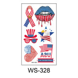 Independence Day tattoo stickers face waterproof sweat decorative props disposable temporary USA  flag stickers