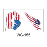 Independence Day tattoo stickers face waterproof sweat decorative props disposable temporary USA  flag stickers