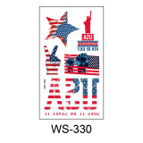Independence Day tattoo stickers face waterproof sweat decorative props disposable temporary USA  flag stickers