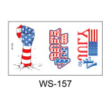 Independence Day tattoo stickers face waterproof sweat decorative props disposable temporary USA  flag stickers