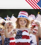 Independence Day tattoo stickers face waterproof sweat decorative props disposable temporary USA  flag stickers