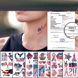 Independence Day tattoo stickers face waterproof sweat decorative props disposable temporary USA  flag stickers