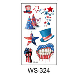 Independence Day tattoo stickers face waterproof sweat decorative props disposable temporary USA  flag stickers