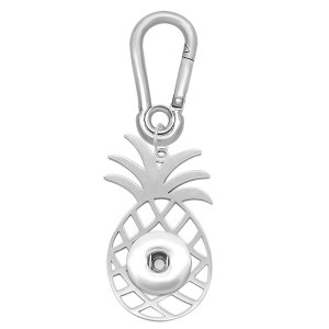 Stainless Steel Keychain Bag Buckle Pineapple  fit 18mm snap button jewelry