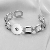stainless steel bangles bracelet fit 18mm snap button jewelry