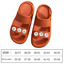 Couple Sandals and Slippers Thick Soled Indoor and Outdoor Casual Shoes  fit18&20MM  snaps jewelry