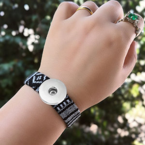 Braided Bracelet Geometric fit18&20MM  snaps jewelry
