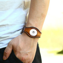Vintage old cowhide bracelet 20MM Snaps button jewelry wholesale