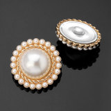 23MM metal button pearl button gear edge button