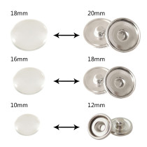 2000 pcs/bag of 18MM glass cabochons fit 20mm snaps bottom fit ST0011-20