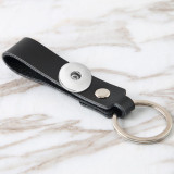 Vintage Leather Keychain Personality Creative Keychain fit 18mm snap button jewelry