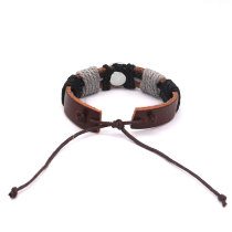 Adjustable length leather bracelet Genuine Leather fit 20mm snaps  jewelry