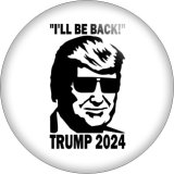 20MM  2024 Trump Print  glass snaps buttons Jewelry Making