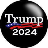 20MM  2024 Trump Print  glass snaps buttons Jewelry Making