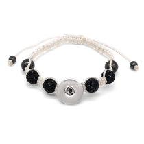 MIX 6PCS Braided Bracelet Bracelet Fits 20mm Snap Jewelry