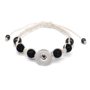 MIX 6PCS Braided Bracelet Bracelet Fits 20mm Snap Jewelry